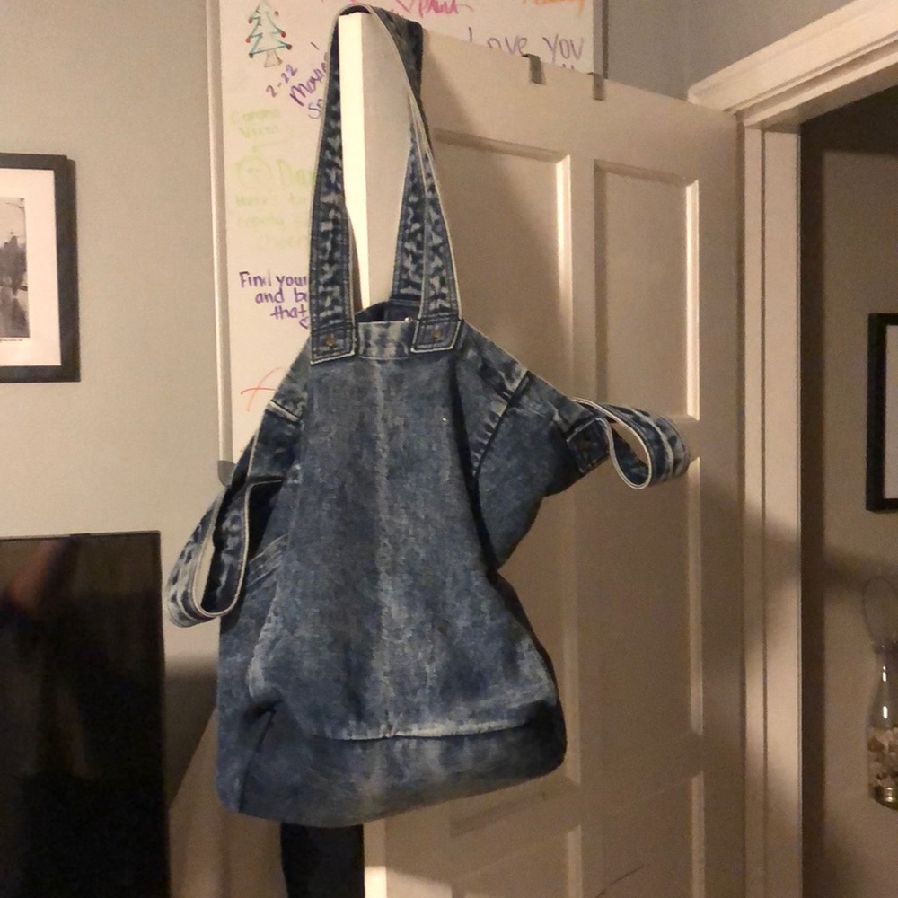 Large denim bag
